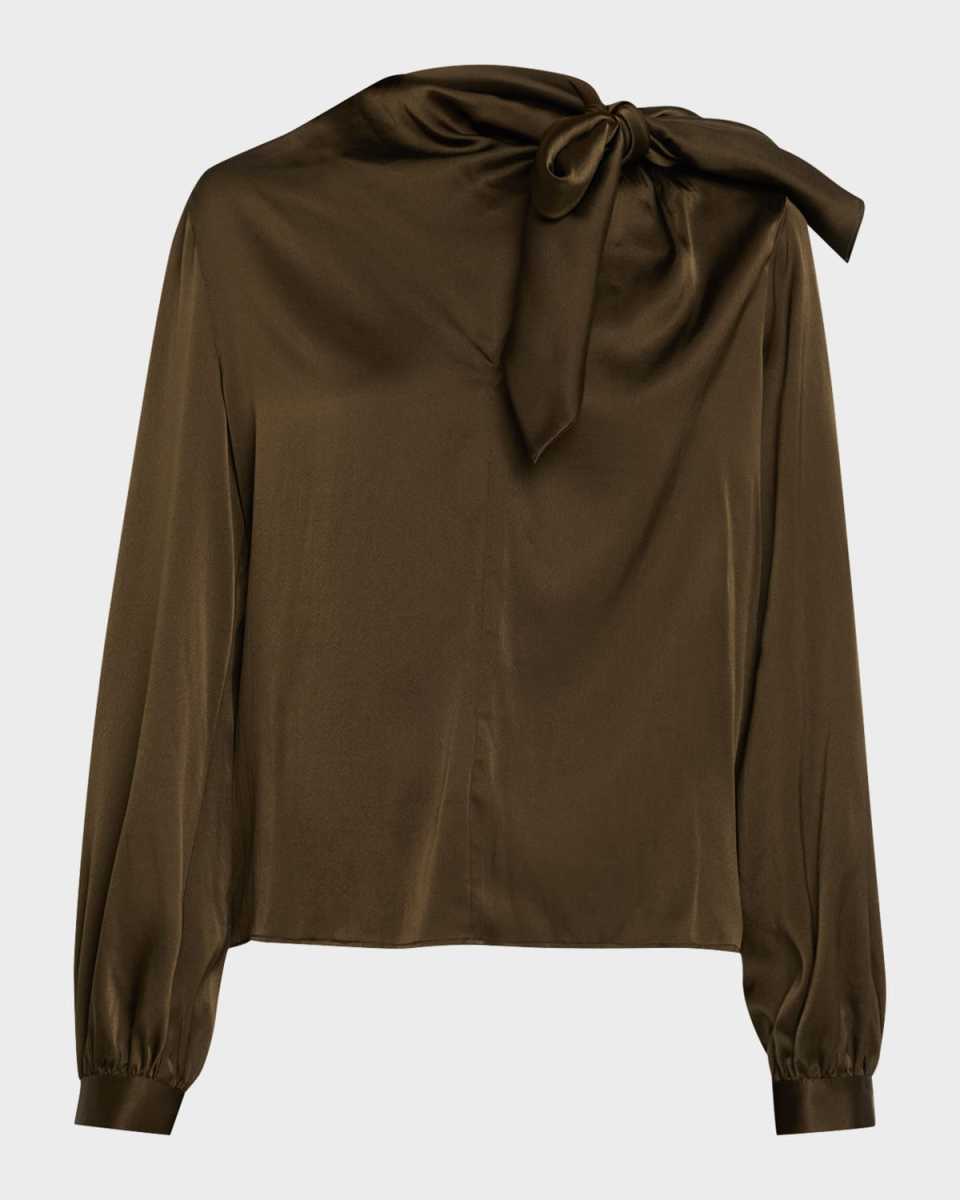 Harry Tie-Neck Silk Blouse